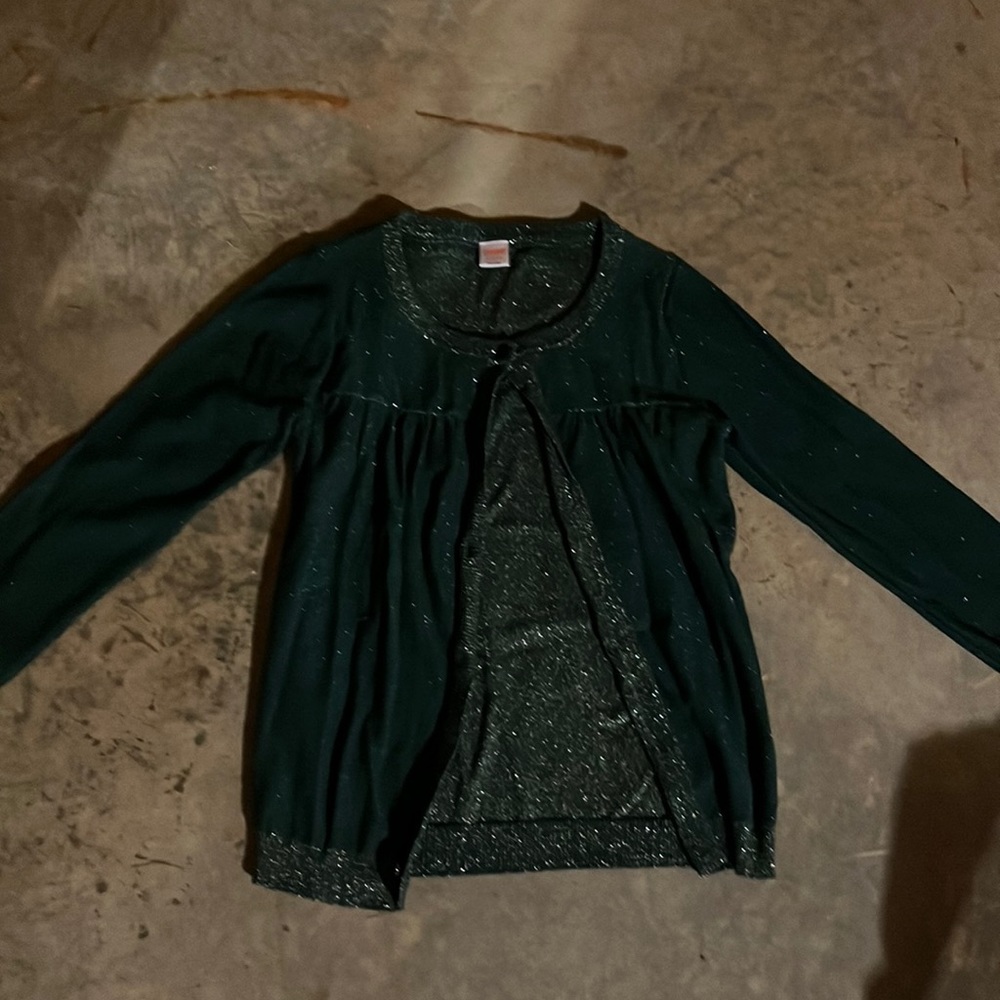 Dark Green sweater with Gold glitter